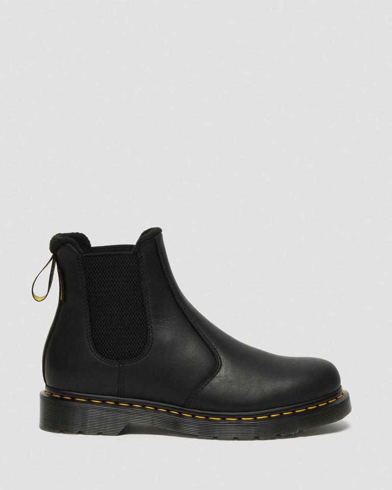 Botas de Invierno Dr Martens 2976 Warmwair Cuero Hombre Negros | MX 240UZG